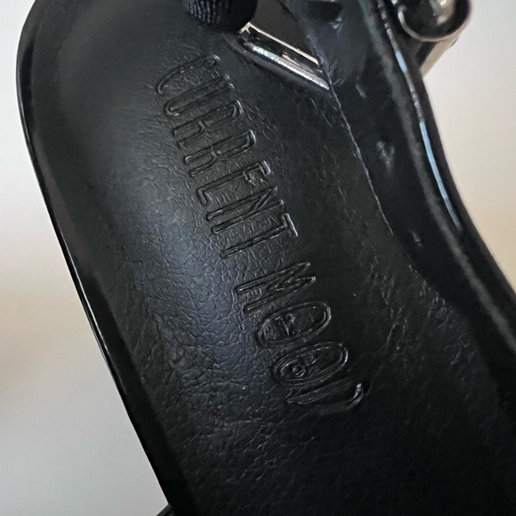 Dolls Kill Current Mood Black Patent Platform Sandals Heels Size 6 - Picture 8 of 14